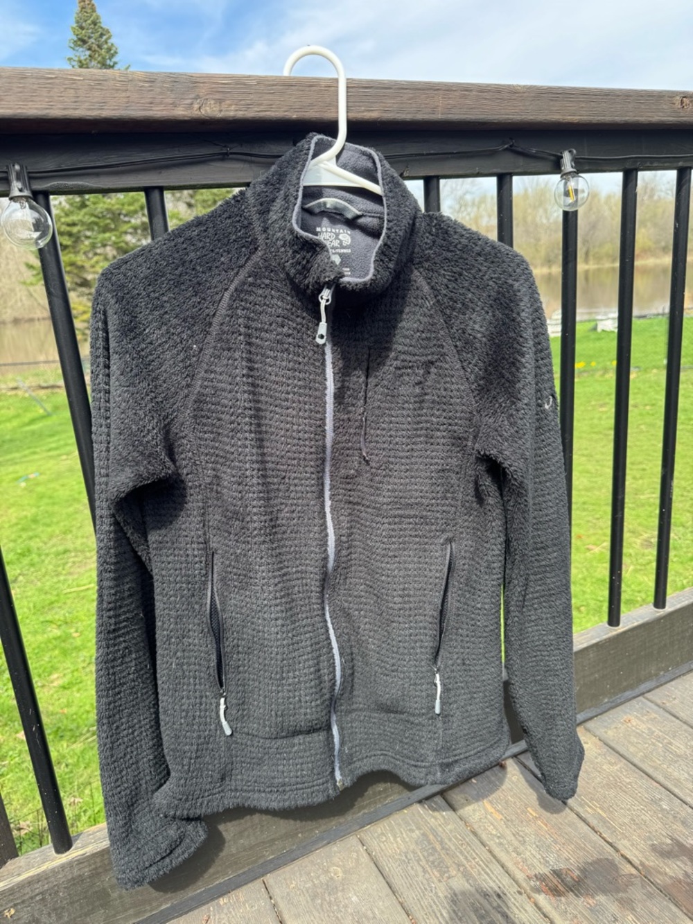 Mountain Hardwear women Black monkey grid II Full-Zip Fleece Jacket